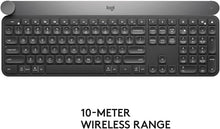 Load image into Gallery viewer, Logitech Craft Advanced Wireless Keyboard with Creative Input Dial and Backlit Keys, Dark grey and aluminum - With Free Adobe Creative Cloud Subscription,Graphite
