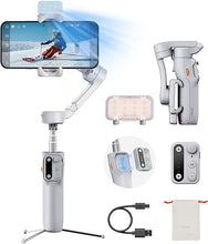Load image into Gallery viewer, Hohem iSteady X3 Gimbal Stabilizer for iPhone, Foldable Phone Gimbal Object Tracking, Remote Control, 3-Axis Phone Stabilizer Built-in Extendable Rod &amp; Tripod, Fill Light, Video Recording, YouTube
