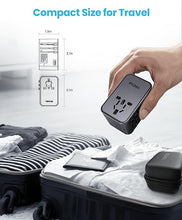 Load image into Gallery viewer, Universal Travel Adapter, VINTAR 75W GaN International Power Adapter with 3 USB C PD and 2 USB A QC, All in One Travel Essentials for UK/EU/USA/AUS, Travel Adapter Worldwide for Laptops Phones, Grey

