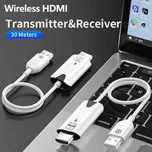 Load image into Gallery viewer, Wireless HDMI Transmitter and Receiver,Portable 1080P HDMI Extender 164FT/50M Range, Plug&amp;Play, for Laptops, TV Box, PS4/5, Cameras to Project to TV/Projector/Monitor/Video Audio Transmission
