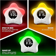 Load image into Gallery viewer, Stay-in-Bed Clock for Kids - Toddler Sleep Training Clock, Night Light &amp; Alarm Clock
