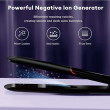 Load image into Gallery viewer, 1 Inch Anti Static Flat Iron Travel Straightener with Floating Ceramic Plates and Digital Controls Hair Straightener for Your Friend Or Your Family as a Gift (Black)
