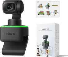 Load image into Gallery viewer, Insta360 Link Official Sticker Kit - PTZ 4K Webcam with 1/2&quot; Sensor, AI Tracking, Gesture Control, HDR, Noise-Canceling Microphones, Specialized Modes, Webcam, Live Streaming, Zoom Certified
