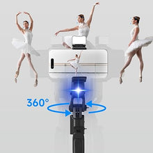 Load image into Gallery viewer, 71&#39;&#39; Auto Face Tracking Tripod 360° Rotation Phone Tripod with Remote Control and Phone Holder, Selfie Stick Tripod with Selfie Light for iPhone, Android, Applied to YouTube, Tiktok, Live Vlog Video
