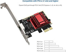Load image into Gallery viewer, 2.5GBase-T PCIe Network Card RTL8125B 2500/1000/100Mbps PCI Express Gigabit Ethernet Adapter NIC J45 LAN Controller Support PXE for Windows/Linux/MAC
