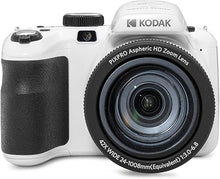 Load image into Gallery viewer, KODAK PIXPRO AZ425-WH 20MP Digital Camera 42X Optical Zoom 24mm Wide Angle Lens 1080P Full HD Video Optical Image Stabilization Li-Ion Battery 3&quot; LCD Vlogging Camera (White)
