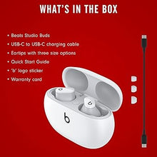 Load image into Gallery viewer, Beats Studio Buds - True Wireless Noise Cancelling Earbuds - Compatible with Apple &amp; Android, Built-in Microphone, IPX4 Rating, Sweat Resistant Earphones, Class 1 Bluetooth Headphones - White

