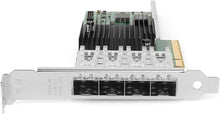 Load image into Gallery viewer, 10Gb PCI-E NIC Network Card for Intel X710-DA4,100MbE/1GbE/10GbE Quad SFP+ Ports, with Intel XL710-BM1 Chip,10GbE PCI Express 3.0 X8 Ethernet Adapter Support Windows/Linux/VMware
