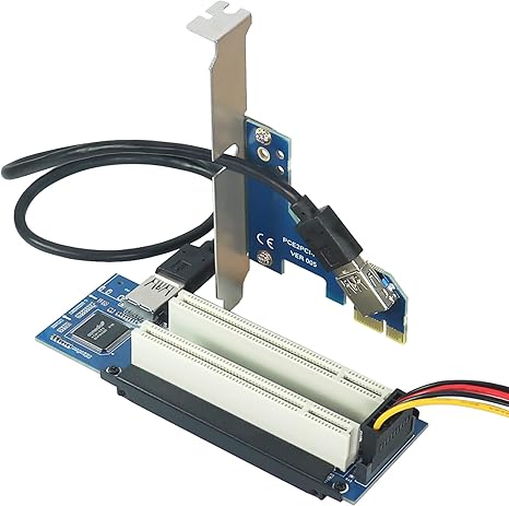 PCIe to PCI Adapter Card,PCI Express x1 to PCI Converter,PCI-e Extender Card with USB3.0 Cable for Desktop Sound Card