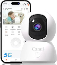 Load image into Gallery viewer, Indoor Camera, 2K Pet Cameras for Home Security Dual Band WiFi(2.4/5G), Security Camera with Phone App, 24/7 SD Card Storage, 2-Way Audio, Dog and Baby Monitor with Motion Detection, IR Night Vision
