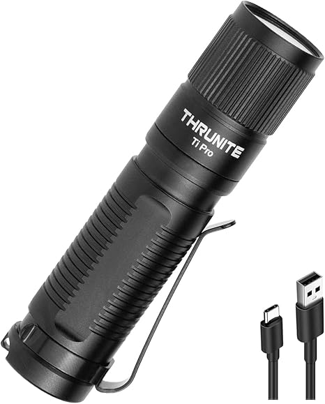 ThruNite Ti Pro Rechargeable EDC Keychain Flashlight Max 1012 Lumens AA Flashlights High Performance LED Light Cool White