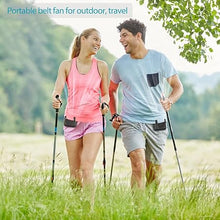 Load image into Gallery viewer, SLENPET Portable Waist Clip Fan, 6000mAh Battery Operated Necklace Fan, 23 Hours Working Time, 3 Speeds, 5100RPM Strong Airflow Hands-free Belt Fan for Outdoor Works, Farm, Hiking, Camping, Travel
