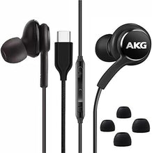 Load image into Gallery viewer, 2025 New Earbuds Stereo Headphones for Samsung Galaxy Z Fold6 S24 S23 S22 S21 S20, Note 10, 10+ - Designed by AKG - with Microphone and Volume Remote Type-C Connector-Black
