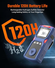 Load image into Gallery viewer, Guard-611 H2S Monitor, Portable H2S Detector Features a Convenient H2S Monitor Clip on, Rechargeable with 5-Day Battery, Battery Indicator, Low Battery Warning, Safety Explosion-Proof-Blue
