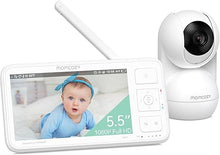 Load image into Gallery viewer, Momcozy Video Baby Monitor, 5.5” 1080P Full HD Baby Monitor with Camera No WiFi, Infrared Night Vision, 5800mAh 120-hrs Battery, ECO, VOX, 2-Way Audio, 1640ft Range, Record and Rewind Locally, BM03
