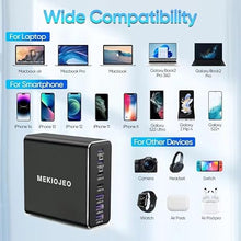 Load image into Gallery viewer, Aluminum Alloy 220W USB C Charger GaN Charger Fast USB C Charging Station 7 Ports 65W Laptop Charger for MacBook Pro/Air/iPad Pro/iPhone
