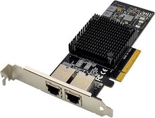 Load image into Gallery viewer, Dual-Port 10G PCIe X8 Network Adapter Card with Intel-X550AT 10GBASE-T &amp; NBASE-T PCI Express Network Interface Adapter 10/5/2.5/1GbE Multi Gigabit Ethernet 5 Speed NIC LAN Card(ST7280-X550AT2)
