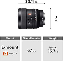 Load image into Gallery viewer, Sony E-mount FE 24mm F1.4 GM Full Frame Wide-angle Prime Lens (SEL24F14GM), Black
