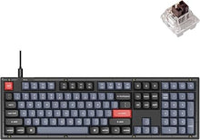 Load image into Gallery viewer, Keychron V6 Wired Custom Mechanical Keyboard, Full-Size QMK/VIA Programmable Macro with Hot-swappable Keychron K Pro Brown Switch Compatible with Mac Windows Linux (Frosted Black-Translucent)
