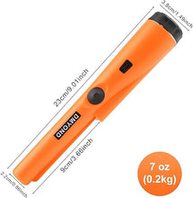 Load image into Gallery viewer, Dmyond Metal Detector Pinpointer, Professional Waterproof Handheld Pin Pointer Wand, Search Treasure Pinpointing Finder Probe with 9V Battery for Adults, Kids - Orange
