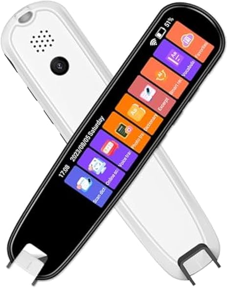 Reading Pen-Translator Scanner 134 Languges Translation Scan Reader for Students Adults(White 3.69 inch)