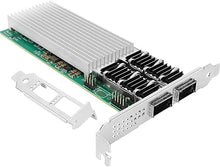 Load image into Gallery viewer, PCIe Ethernet Network Card for Intel E810-CQDA2 E810-CAM2 Chipset PCIe 4.0 x16 100Gb Dual Port QSFP28 LAN Card Support Windows Server/Windows/Linux/VMware/ESX
