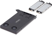 Load image into Gallery viewer, StarTech.com Dual-Bay M.2 NVMe SSD to PCIe x8 Removable Mobile Rack; PCI Express Bifurcation Required; Tool-Less Install
