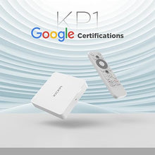 Load image into Gallery viewer, Android 11.0 TV Box, KP1 Google Certified TV Box(4K) 2GB RAM 32GB ROM with Voice Search- Support Chromecast and Dolby Audio, Bluetooth5.0 Smart Box 2024(White)
