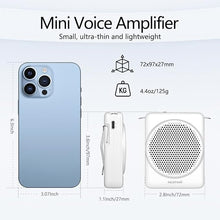 Load image into Gallery viewer, NORWII Mini Voice Amplifier Microphone Headset, 3 Hours Quick Charging and up to 30 Hours Play, Personal Voice Amplifier Portable Speaker Mic for Teachers, Training, Tour Guide (White)
