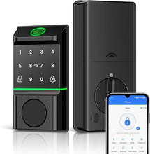 Load image into Gallery viewer, Security Smart Lock 2406A - Fingerprint Keyless Entry Door Lock, APP Remote Unlock, Touch Screen Keypad, Deadbolt Smart Lock, Waterproof and Heat Resistant Identification Access Control
