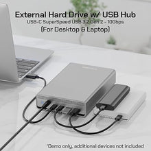 Load image into Gallery viewer, Avolusion PRO-G1 12TB USB 3.2 Gen 2 (10Gbps) USB-C External Hard Drive with USB 3.0 HUB for Windows or MacOS Desktop PC/Laptop
