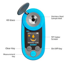 Load image into Gallery viewer, Digital Brix Refractometer, ACEGMET Automatic Temperature Compensation Brix Refractometer Range 0-53%, +/-2 PSU Accuracy, 1 PSU Resolution Brix Meter
