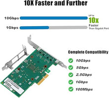 Load image into Gallery viewer, 10Gb PCI-E NIC Network Card for Intel X550-T2,2.5GbE/5GbE/10GbE Copper Dual RJ45 Ports,with Intel ELX550AT2 Chip,10GbE PCI Express 3.0 X4 Ethernet Adapter Support Windows/Linux/VMware
