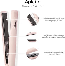 Load image into Gallery viewer, L&#39;ANGE HAIR Aplatir Ceramic Flat Iron Hair Straightener | Adjustable Temp Dual Voltage Hair Straightening Iron | Tourmaline-Infused Flat Iron | Best 1 Inch Flat Iron to Ease Frizz | Blush
