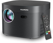 Load image into Gallery viewer, Projector HALIMOMO High-Luminance with Built-in Smart System, Auto Focus, Keystone Correction, WiFi &amp; Bluetooth,Speaker, Mobile Screen Mirroring, HDMI Cable Included - Ideal for Home/Office Use
