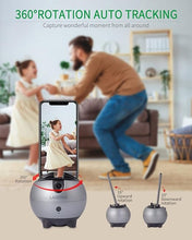 Load image into Gallery viewer, LA8 360 Rotation Auto Tracking Phone Holder No App Required Handsfree Face Body Motion Tracking Camera Phone Mount for Facebook YouTube TikTok Live Vlog Streaming Video
