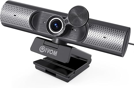 Webcam with Microphone and Speaker, 1080P Web Camera for Desktop Computer Laptop, USB Camera with Physical Privacy Cover,Plug and Play, Streaming Webcam, Wide Angle Computer Camera 3 in 1