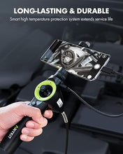 Load image into Gallery viewer, Anykit 360° 4 Ways Articulating Borescope, Industrial Endoscope with 0.26 in Articulated Snake Camera, Inspection Camera with 6 Adjustable LED Lights Compatible with Phone and Android - 3.3 FT
