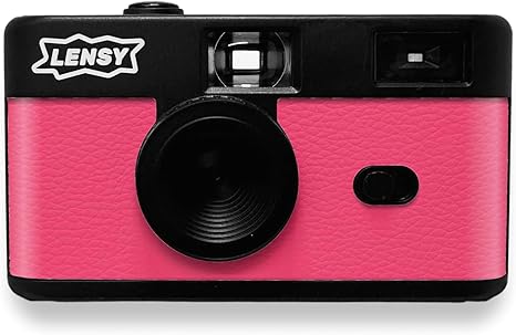 No Screen Digital Camera | Rechargable, 8mp, Lightweight, Focus-Free, Auto-Flash, Easy-to-Use, Reusable (Pink)