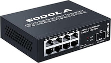 Load image into Gallery viewer, 8-Port Unmanaged 2.5G Switch,8 x 2.5GBASE-T Ports,1X10G SFP+,100Gbps Switching Capacity, Fanless, Metal?Plug &amp; Play 2.5Gb Network Switch
