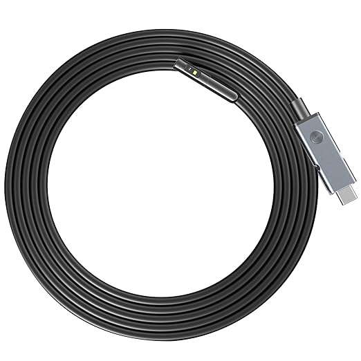 10FT Dual Lens Probe, 8mm/0.31inch Diameter Semi-Rigid Cable Compatible with MS450 Inspection Camera