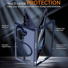 Load image into Gallery viewer, Hensinple Samsung Galaxy Z Fold 7 Case Magnetic [MagSafe Compatible] | Translucent Matte | Military Grade Drop Proof Protection | Shockproof Hard PC | Rugged Phone Cover | Blue
