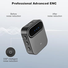 Load image into Gallery viewer, BT08 Wireless Lavalier Microphone with Noise Cancellation, 650ft Transmission Range, 20H Battery Life, Compact All-in-One Lapel Microphone System for DSLR Camera/iPhone/Android/PC/Streaming
