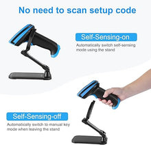 Load image into Gallery viewer, Barcode Scanner Wireless, 1D Laser Barcode Reader with Stand 2.4G Wireless &amp; USB Wired Connection 2 in 1 Plug and Play Handheld Bar Code Scaners
