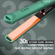 Load image into Gallery viewer, 1 Inch Hair Straighteners Professional Flat Iron 3D Floating Mirror Titanium Plates Hair Curling and Straightening 450 Max High Heat Adjustable Temperature
