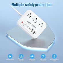 Load image into Gallery viewer, European Travel Plug Adapter with 4FT Extension Cord, (Not for UK) US to European International Plug Adapter Travel Essentials France Germany Greece
