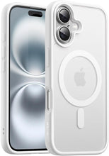 Load image into Gallery viewer, JETech Magnetic Case for iPhone 16 Plus 6.7-Inch Compatible with MagSafe, Translucent Matte Back Slim Shockproof Phone Cover (White)
