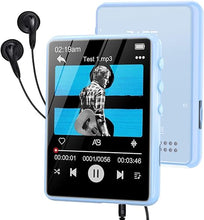 Load image into Gallery viewer, 64GB MP3 Player with Bluetooth 5.3, 2.4&quot; Full Touch Screen Portable Music Player, Lossless Sound Digital Audio Player Built-in HD Speaker, FM Radio, Player Case Earphones Included
