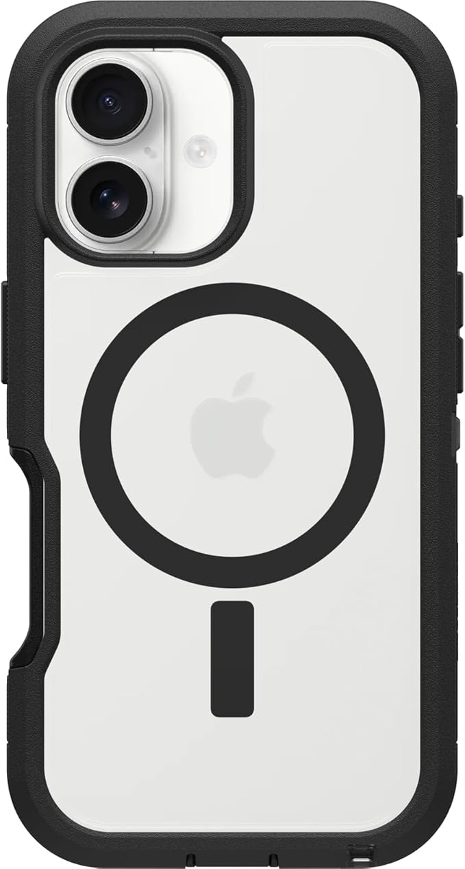 OtterBox iPhone 16 Defender Series XT Clear Case - Dark Side (Single Unit Ships in polybag)