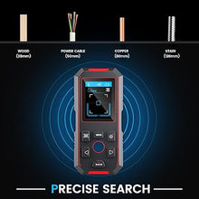 Load image into Gallery viewer, Stud Finder with 196ft Laser Measure, 3 in 1 Electric Wall Scanner Sensor with ±0.1° Digital Level Lithium Battery, LCD Studs Detector Audio Broadcast for Wood Magnetic Metal AC Wire Finding
